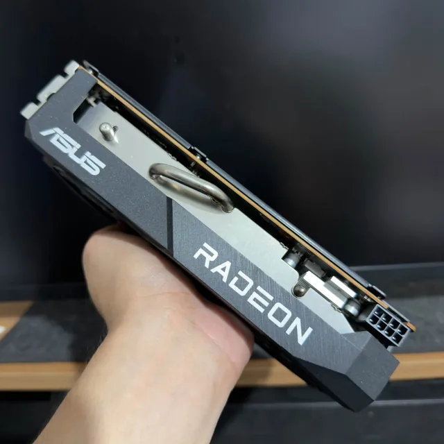 ASUS Radeon graphics card, side profile